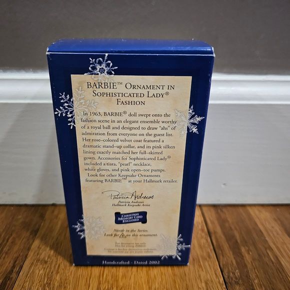 ✨️New Vintage 2001 Hallmark Barbie Christmas Ornament Sophisticated Lady Fashion - Picture 5 of 8